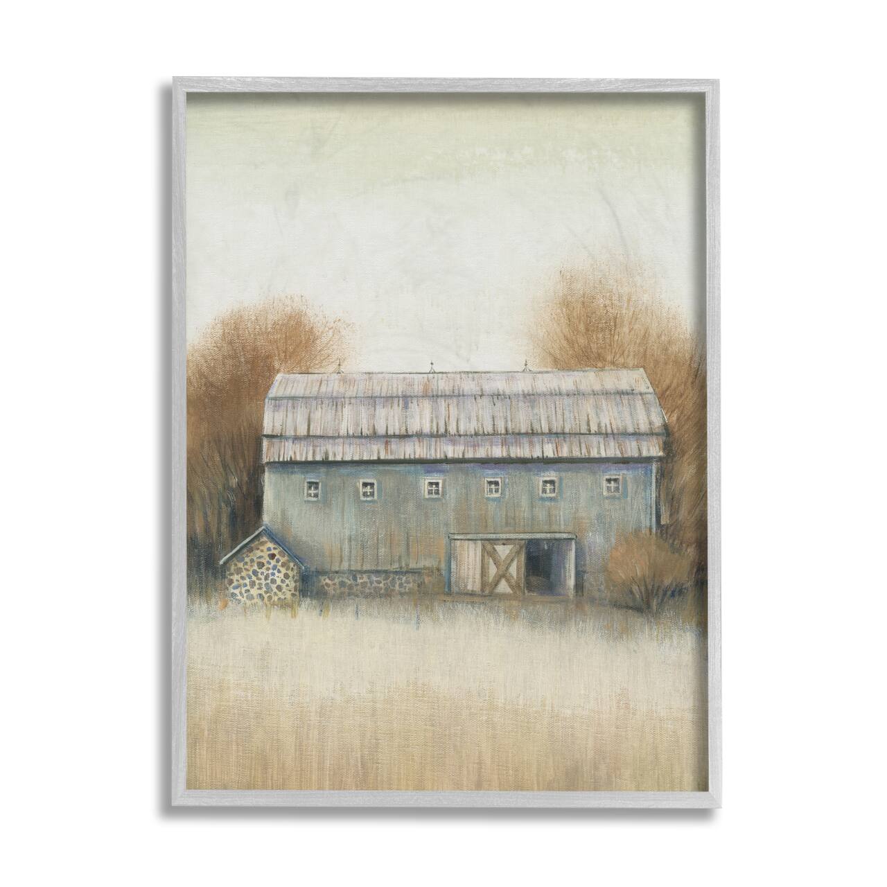 Stupell Industries Autumn Barn Doors Vintage Farm Landscape Wall Art